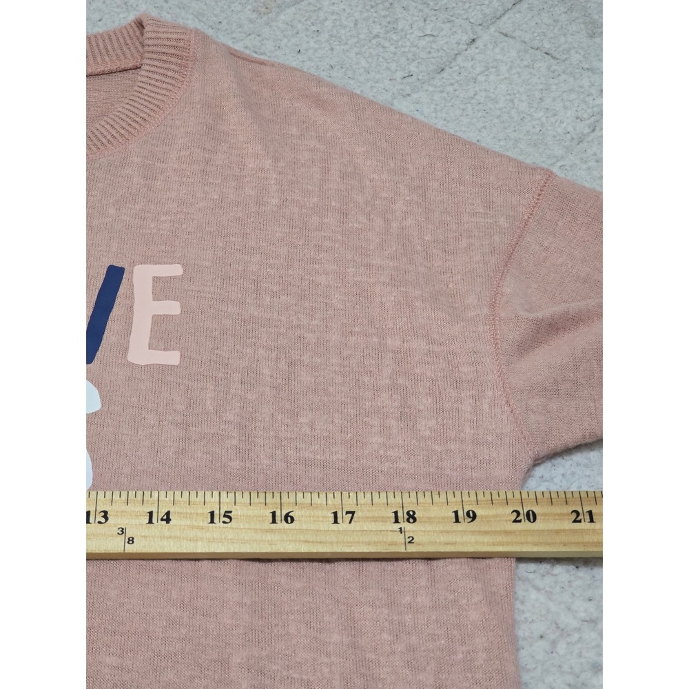 Just Be Self Pink Positive Vibes Crew Neck‎ Pullover Top Womens Size L - Picture 8 of 13